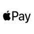 Logo de Apple Pay en letras claras.